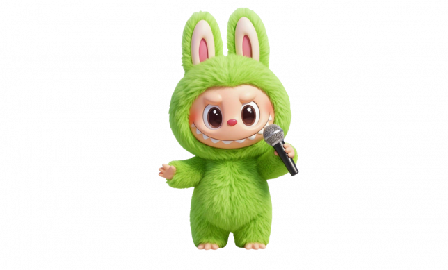 Green labubu Cardboard Figure